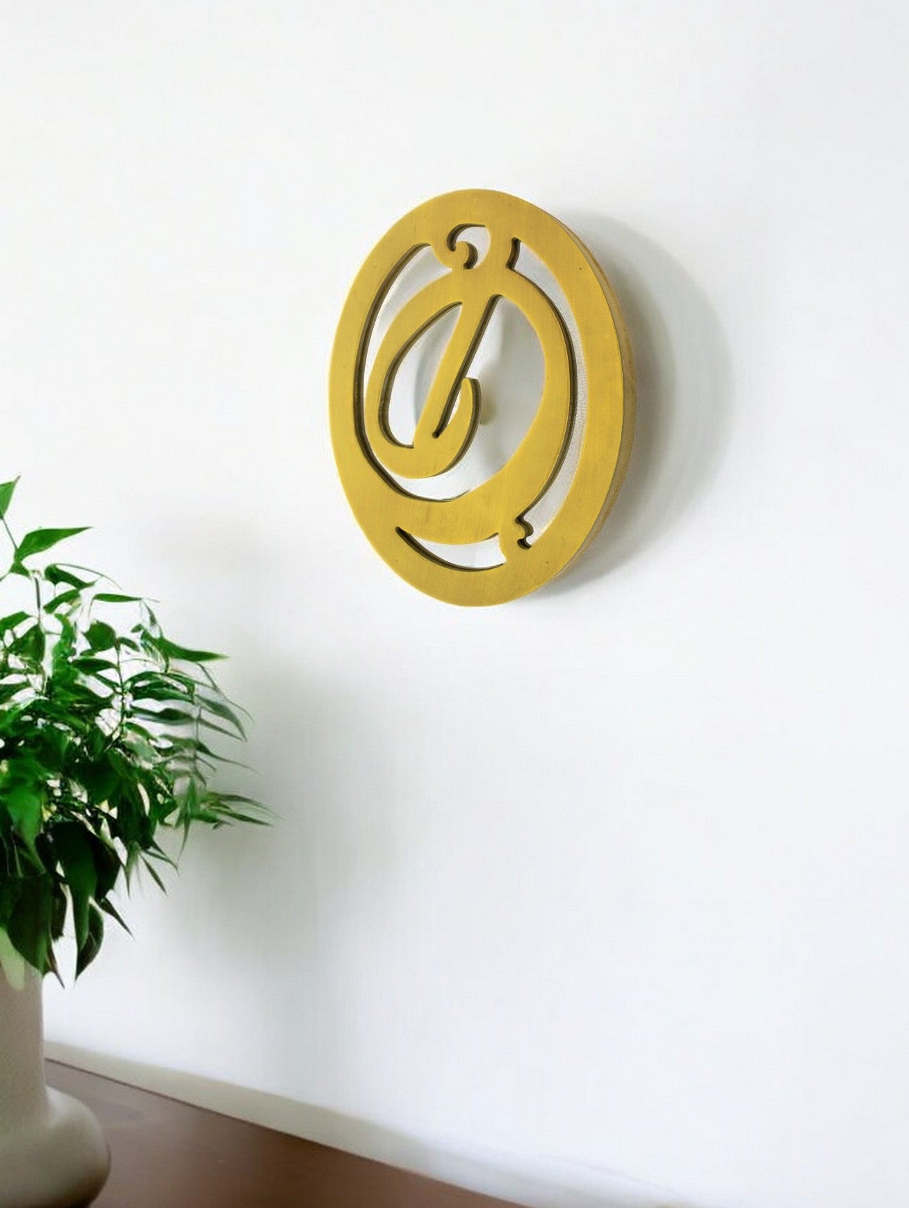 Yellow Wood Wall Decor-2