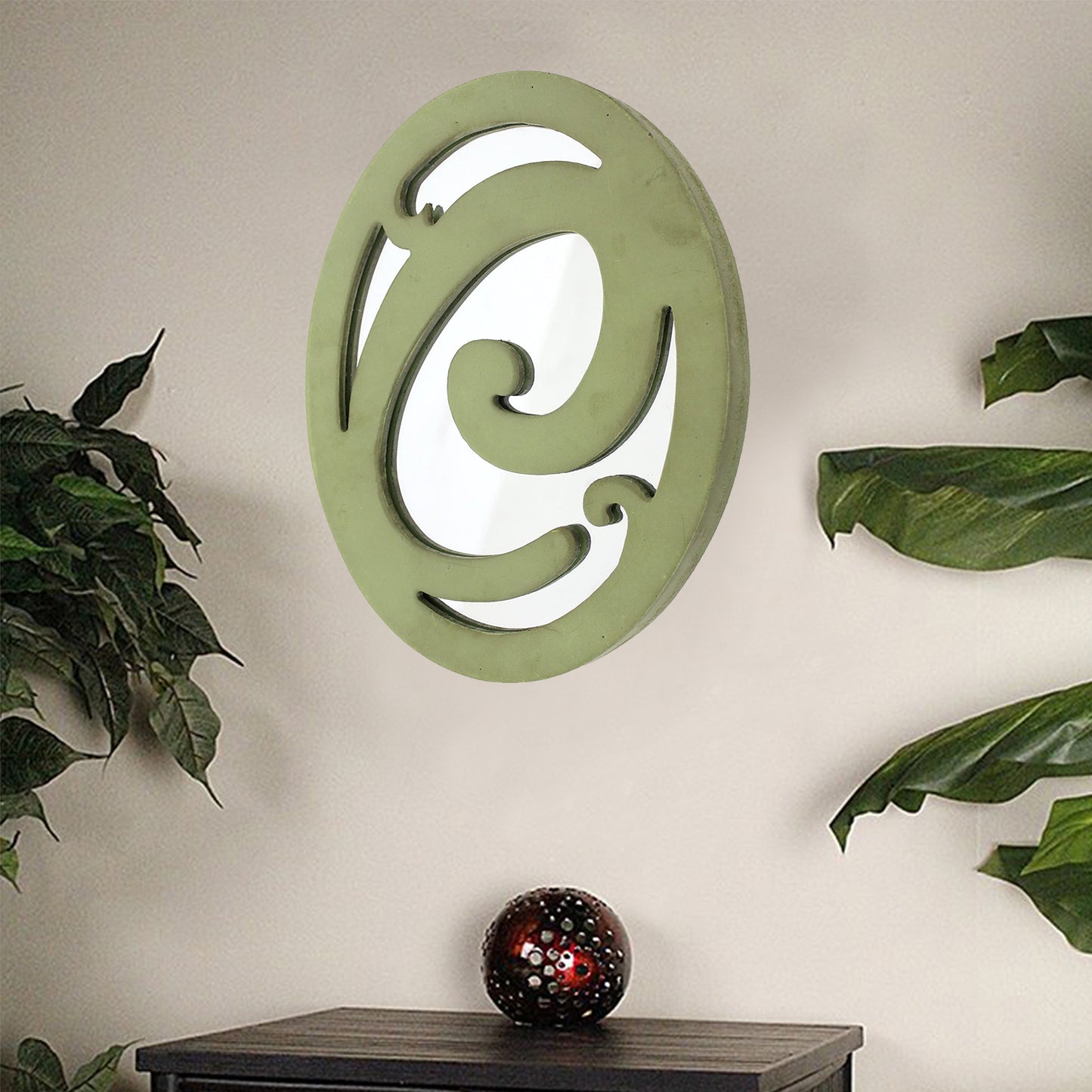 Green Wood Wall Decor-3