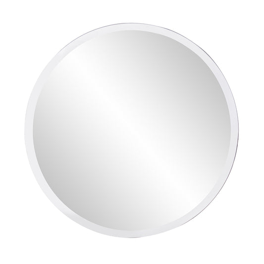 28" Gray Round Unframed Accent Mirror-1