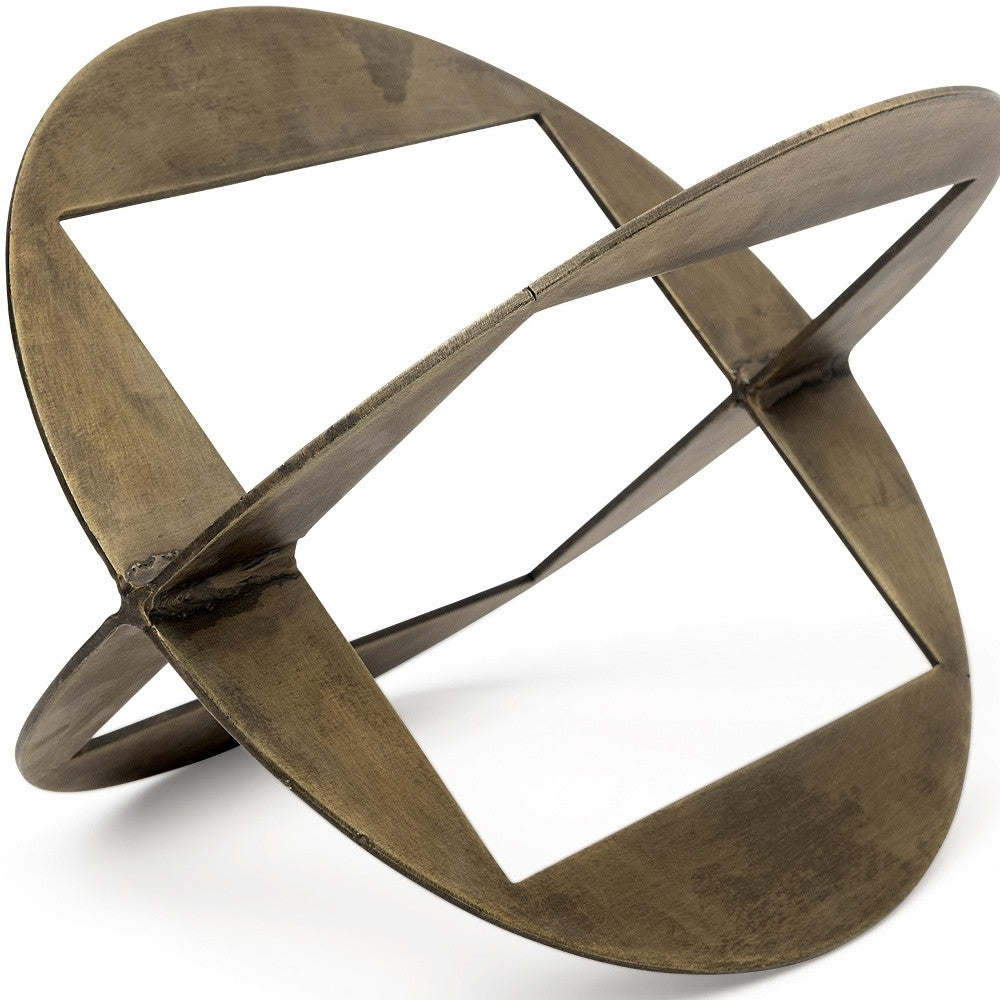 Gold Metal Geometric Decor Piece-7