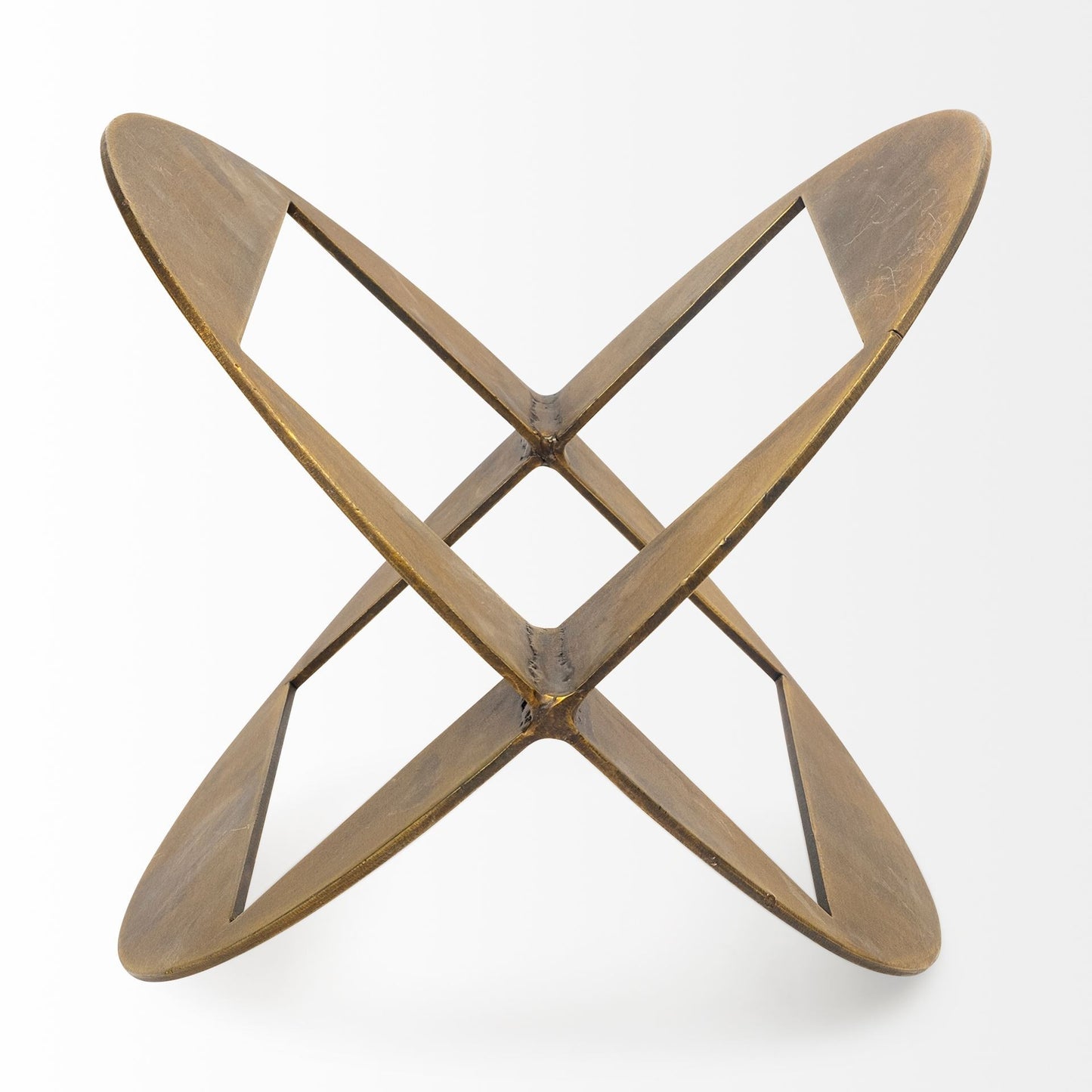 Gold Metal Geometric Decor Piece-2