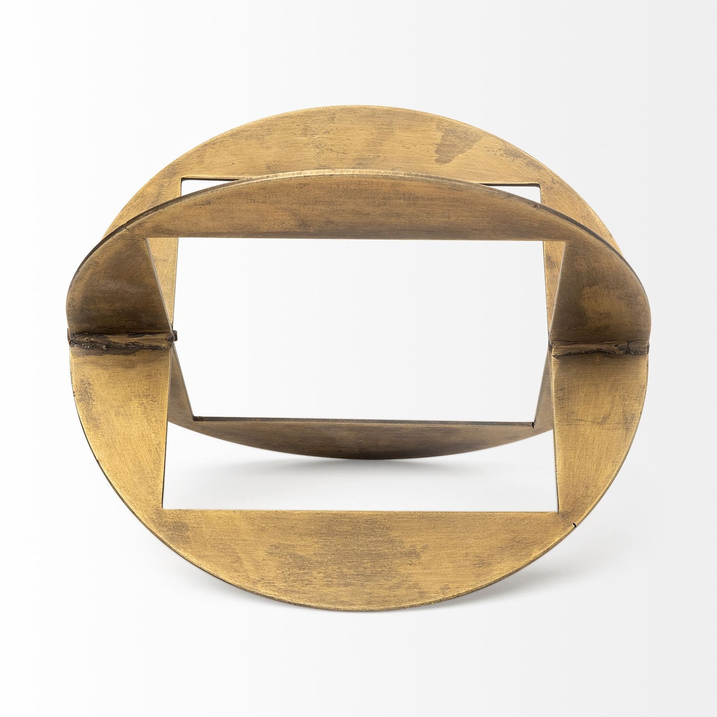 Gold Metal Geometric Decor Piece-3