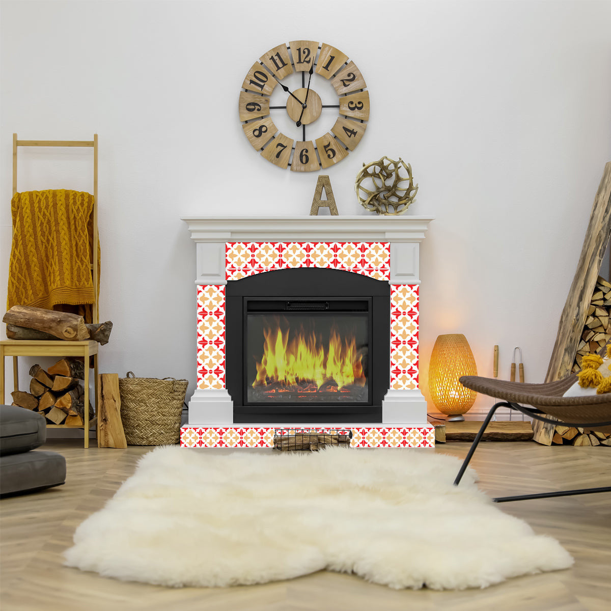 8" X 8" Roja Hola Removable Peel and Stick Tiles-6