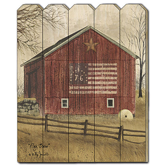 Flag Barn 1 Unframed Print Wall Art-1