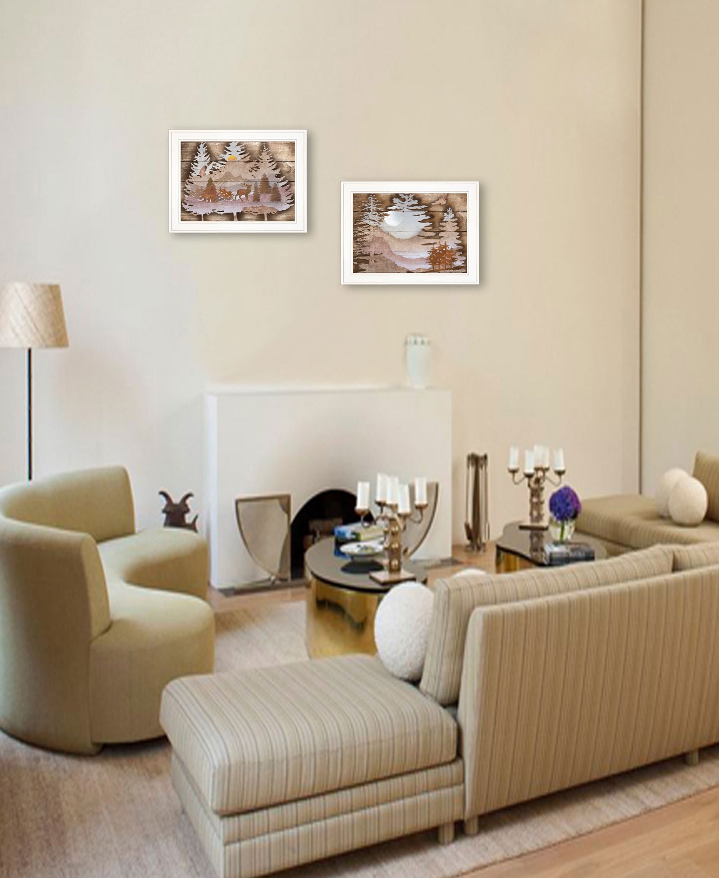 Set Of Two Great Outdoors 1 White Framed Print Wall Art-3