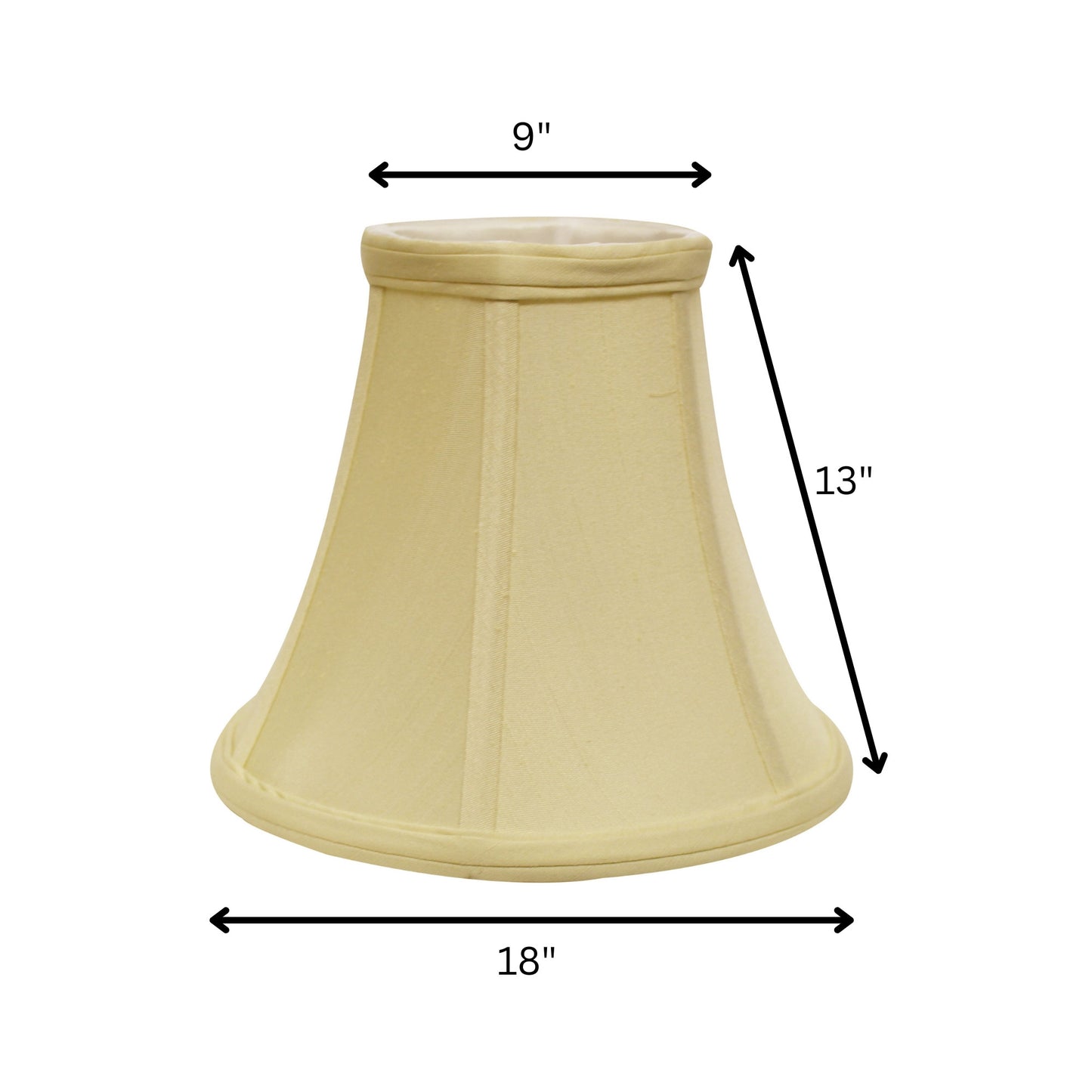 18" Antique White Premium Bell Monay Shantung Lampshade-3