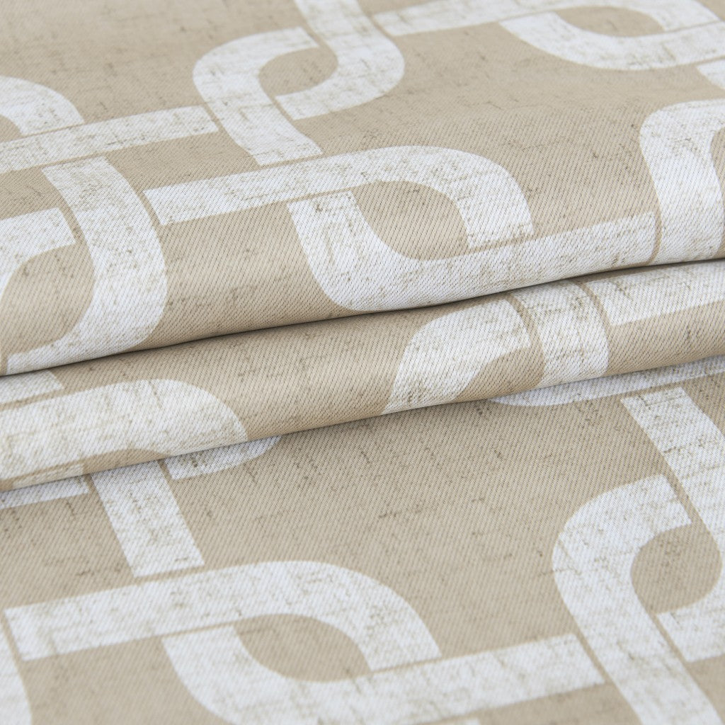 84” Sand Interlock Pattern Window Curtain Panel-2