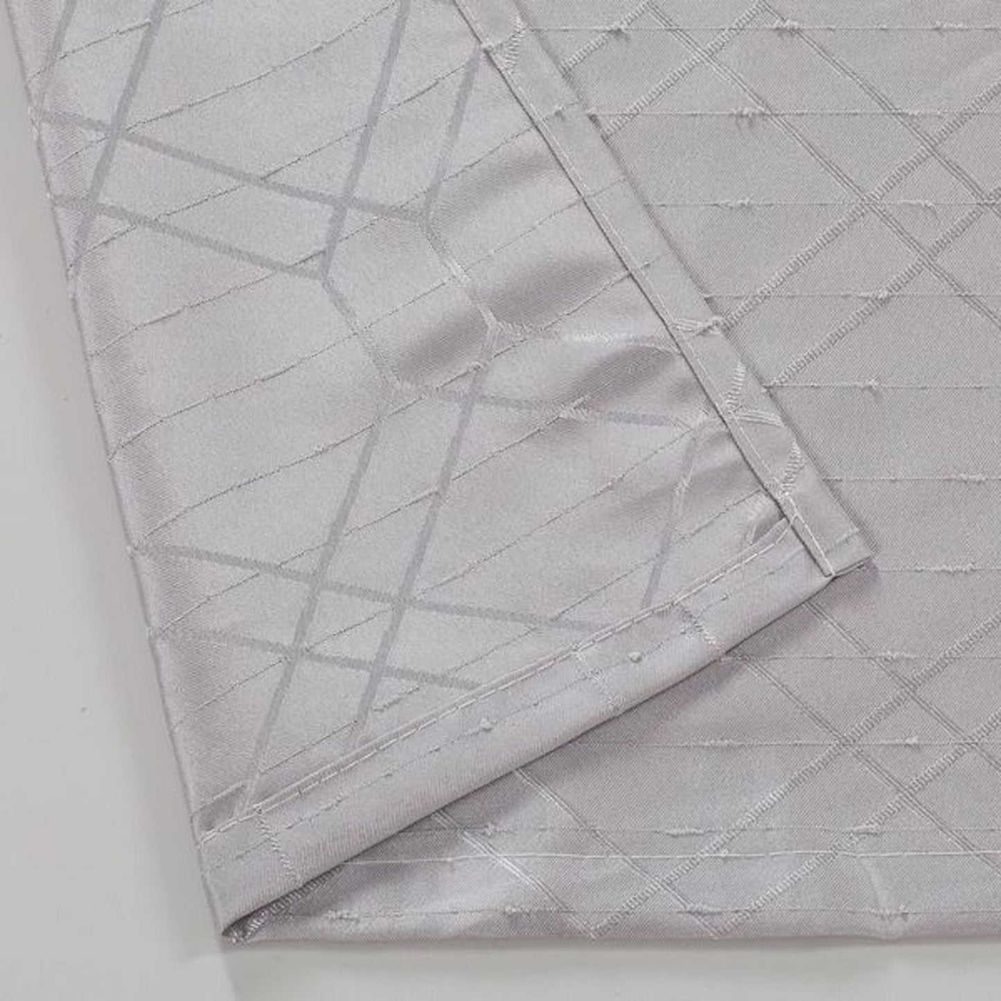 84" Silver Linework Textured Window Curtain Panel-7