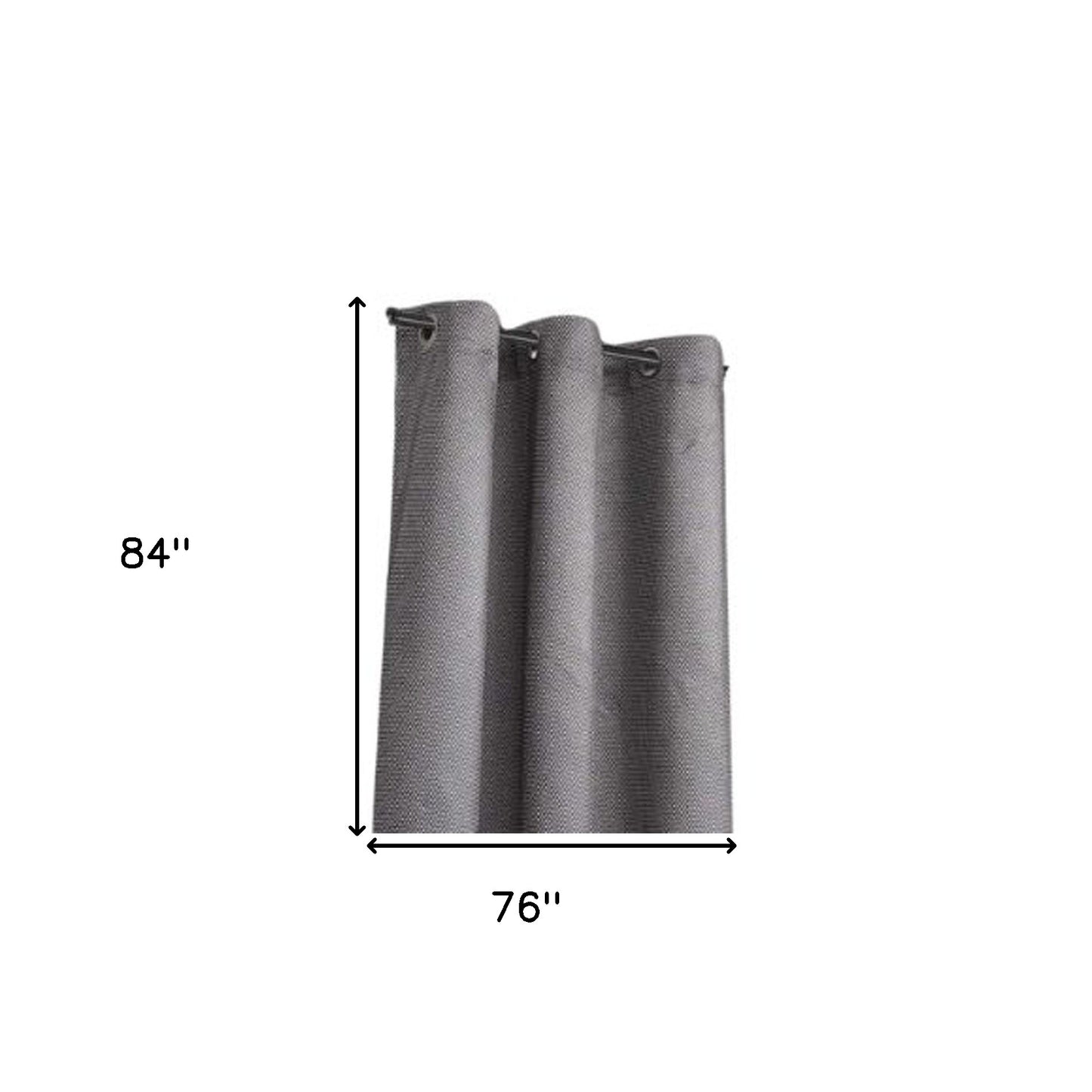 Set of Two 84" Silver Metallic Textured Window Panels-8