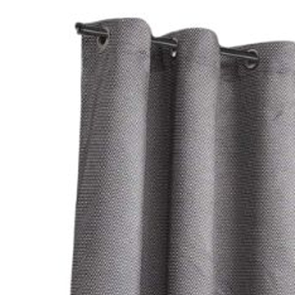 Set of Two 84" Silver Metallic Textured Window Panels-3