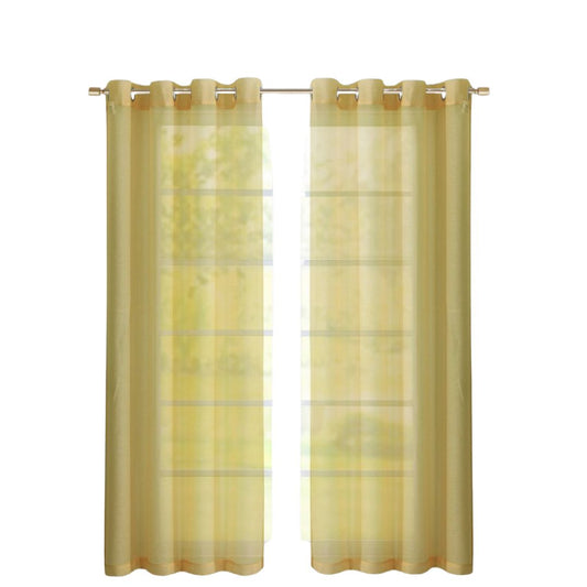 Set of Two 84"  Gold Solid Modern Window Panels-1