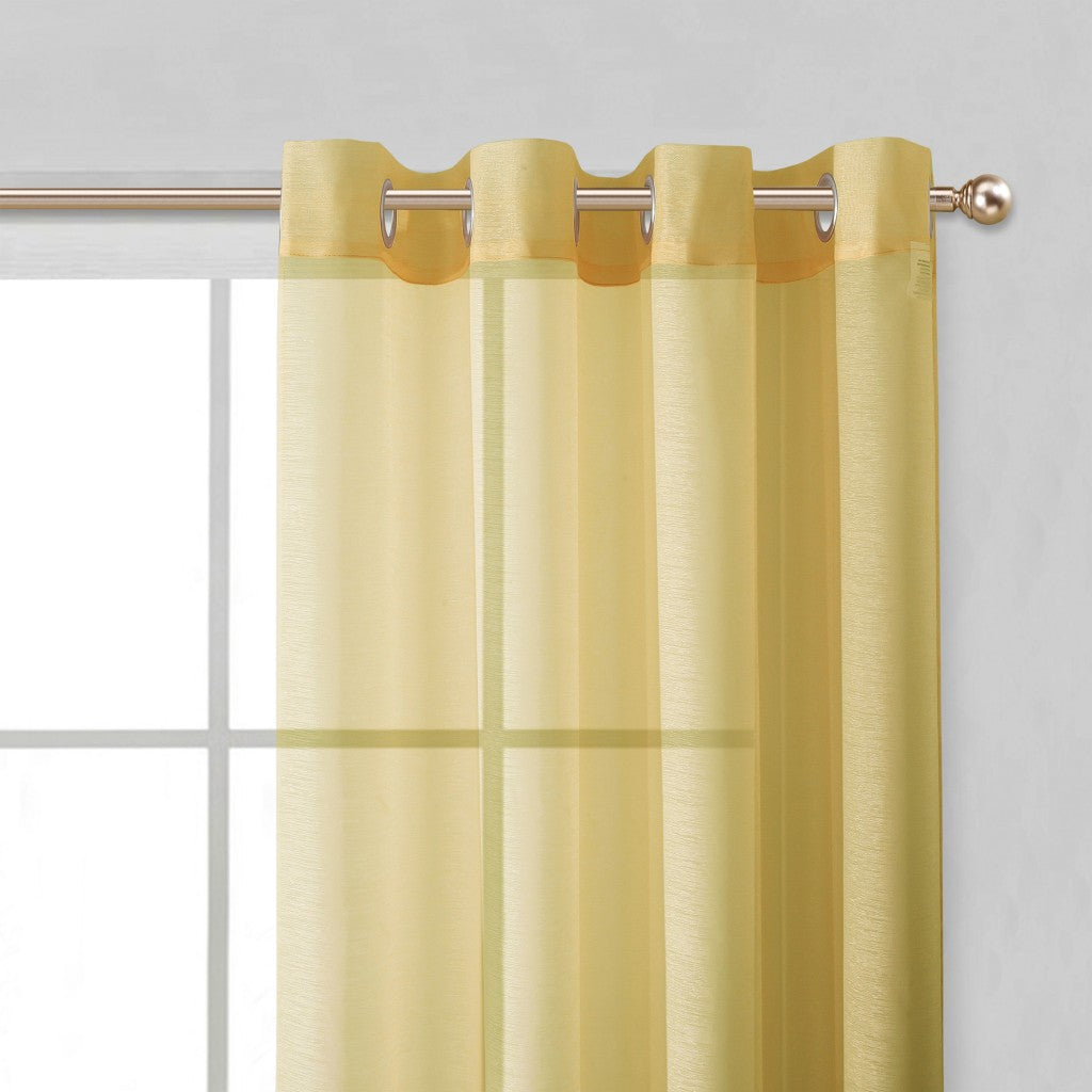 Set of Two 84" Gold Solid Modern Window Panels-7