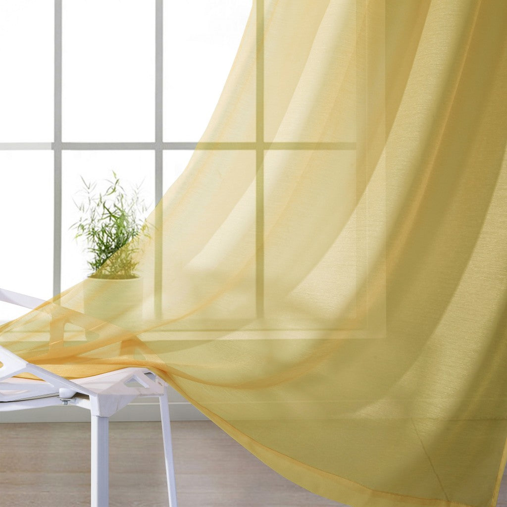 Set of Two 84" Gold Solid Modern Window Panels-8