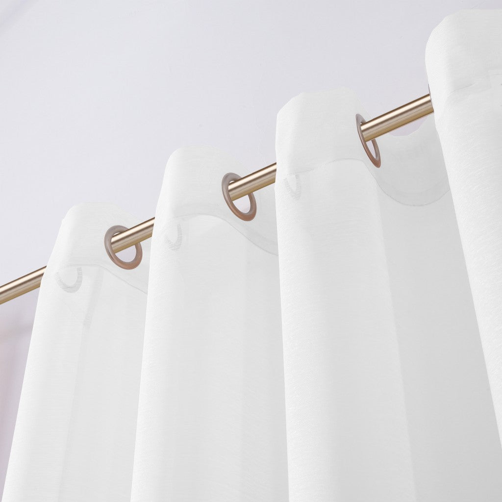 Set of Two 84" White Solid Modern Window Panels-4