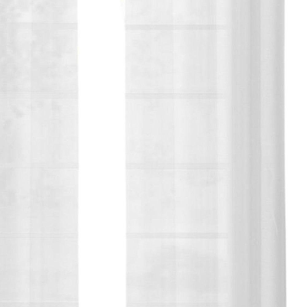 Set of Two 84" White Solid Modern Window Panels-2