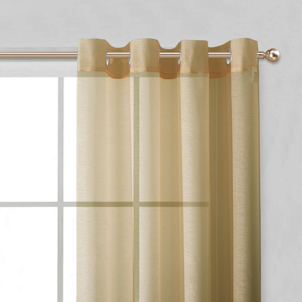 Set of Two 84" Tan Solid Modern Window Panels-7