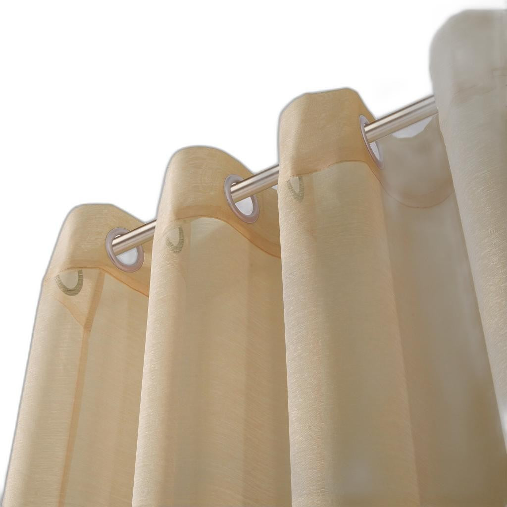 Set of Two 84" Tan Solid Modern Window Panels-2