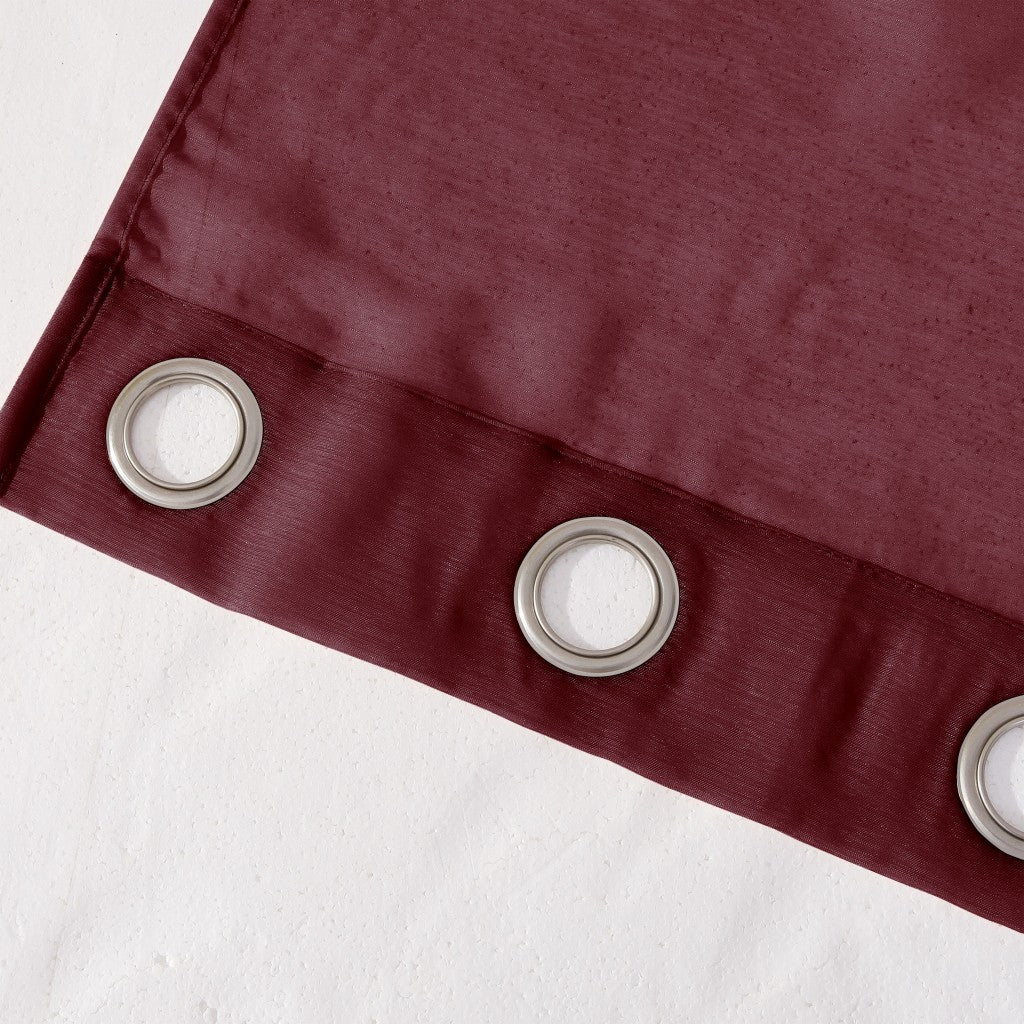 Set of Two 84" Burgundy Solid Modern Window Panels-5