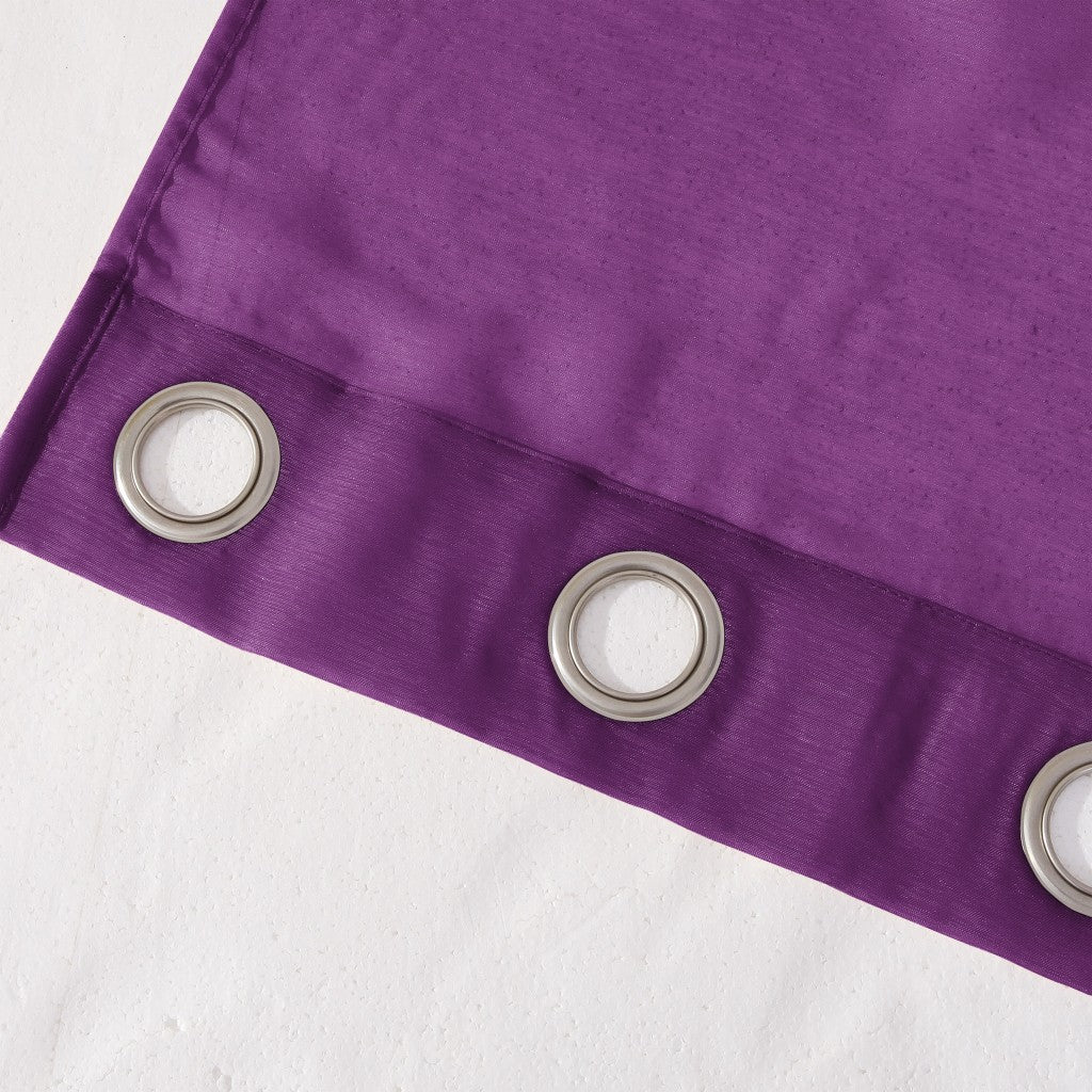 Set of Two 84" Purple Solid Modern Window Panels-5