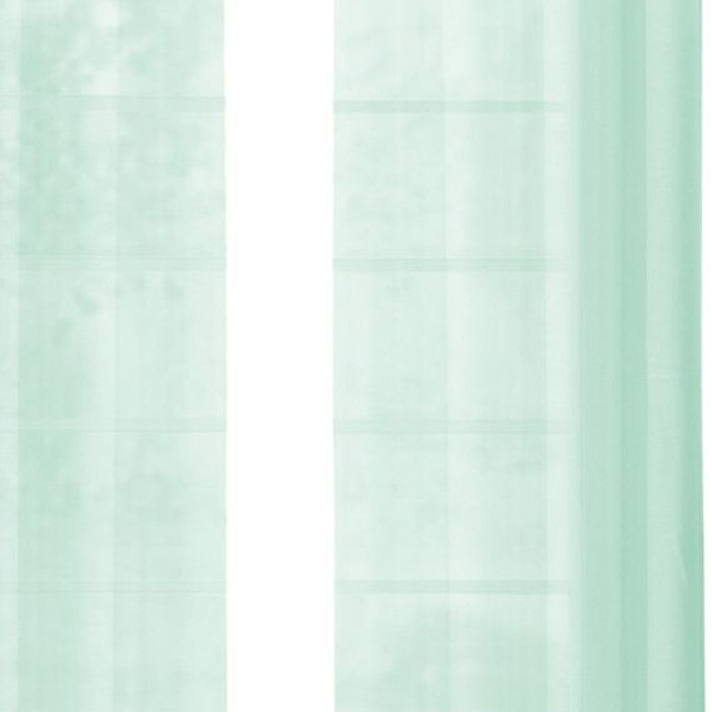 Set of Two 84" Aqua Solid Modern Window Panels-3
