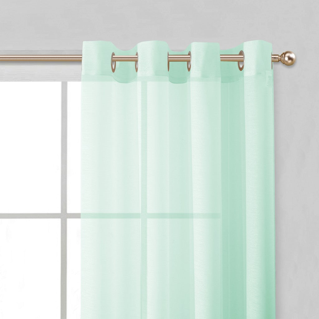 Set of Two 84" Aqua Solid Modern Window Panels-6