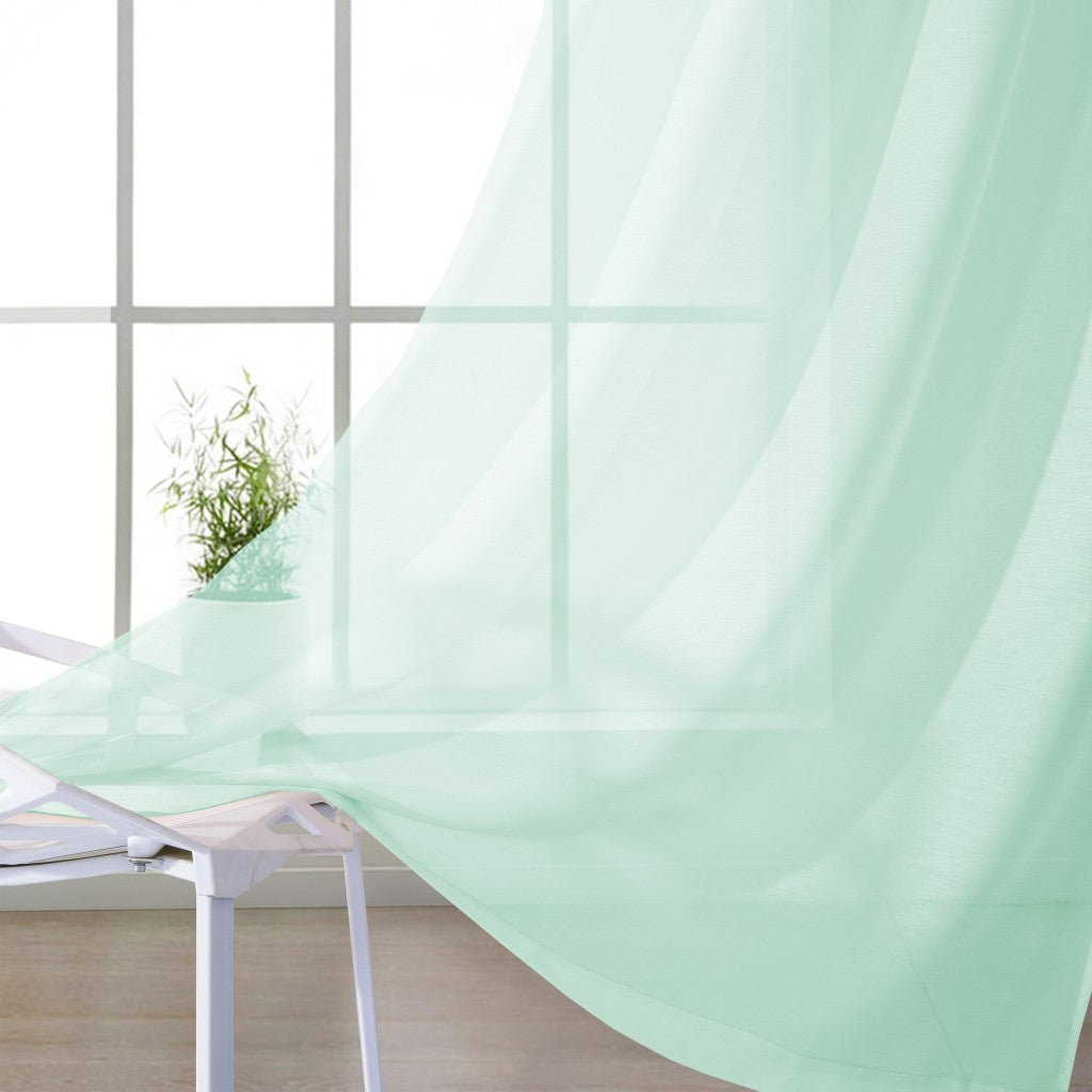 Set of Two 84" Aqua Solid Modern Window Panels-7