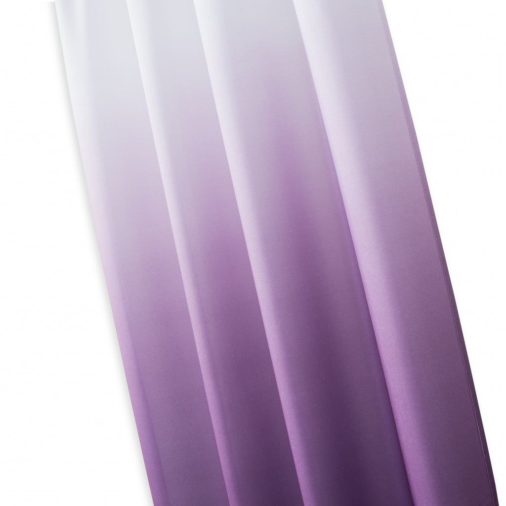 Set of Two 84" Purple Ombre Window Curtain Panels-6