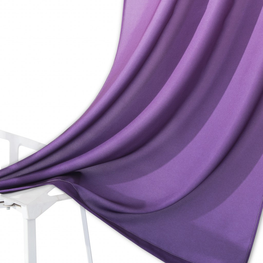 Set of Two 84" Purple Ombre Window Curtain Panels-2