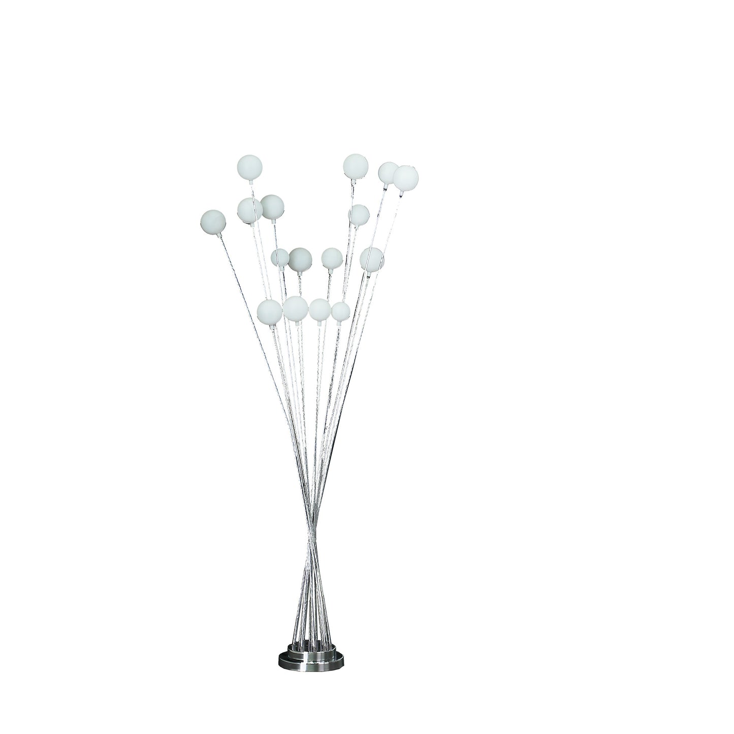 62" Silver 16 LED Novelty Floor Lamp With White-0