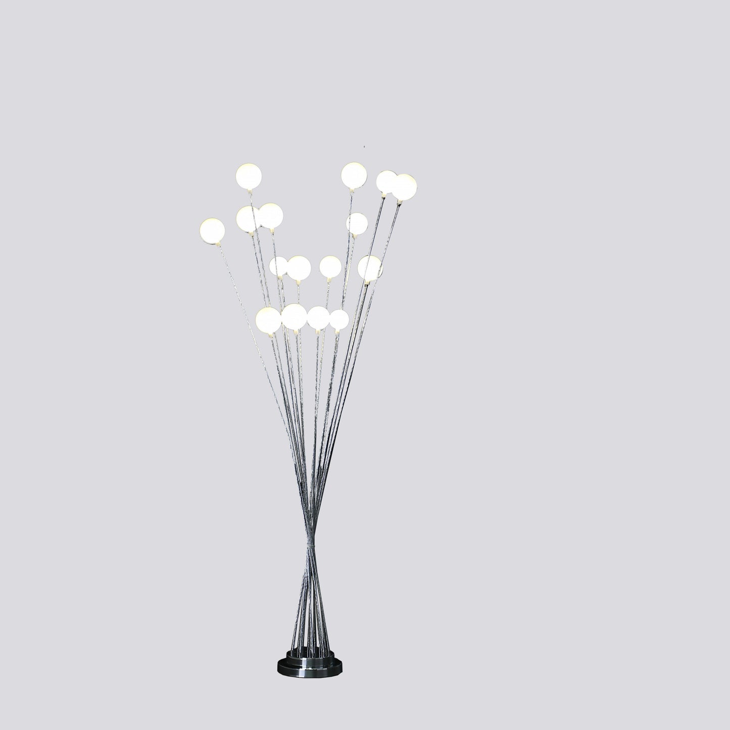 62" Silver 16 LED Novelty Floor Lamp With White-2