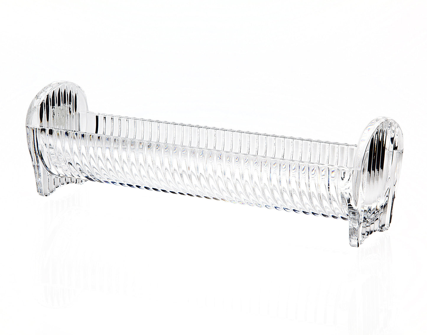9" Clear Rectangular Crystal Cracker Tray-1