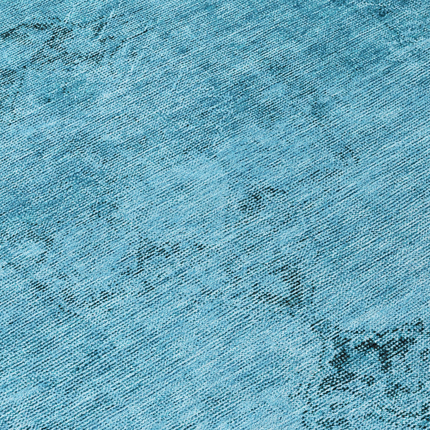 8' Denim Blue And Navy Blue Round Oriental Washable Indoor Outdoor Area Rug-3