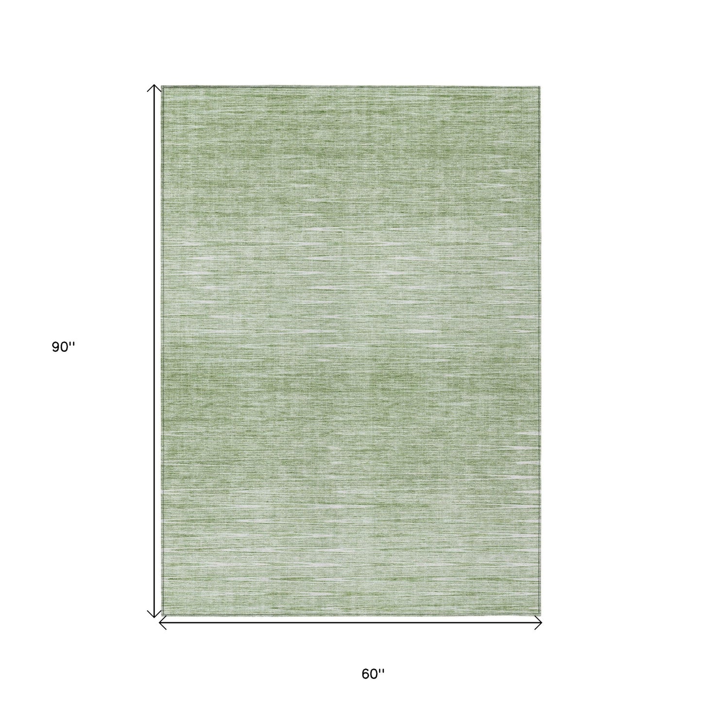 5' X 8' Artichoke Green And Green Abstract Washable Indoor Outdoor Area Rug-2