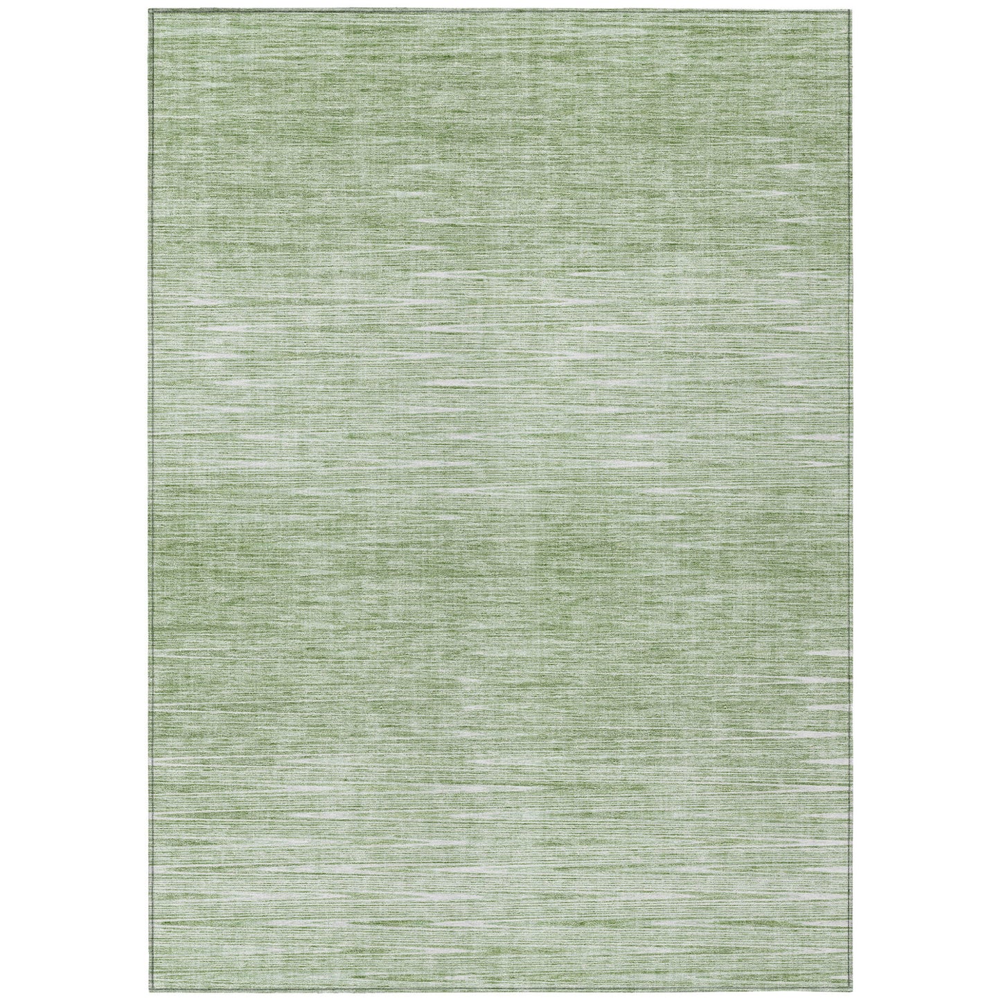 5' X 8' Artichoke Green And Green Abstract Washable Indoor Outdoor Area Rug-1
