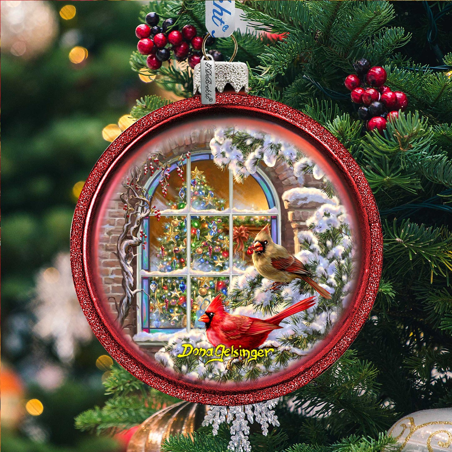 Christmas Window Glass Ornament by D. Gelsinger - Christmas Décor - 71110-2-1318-2