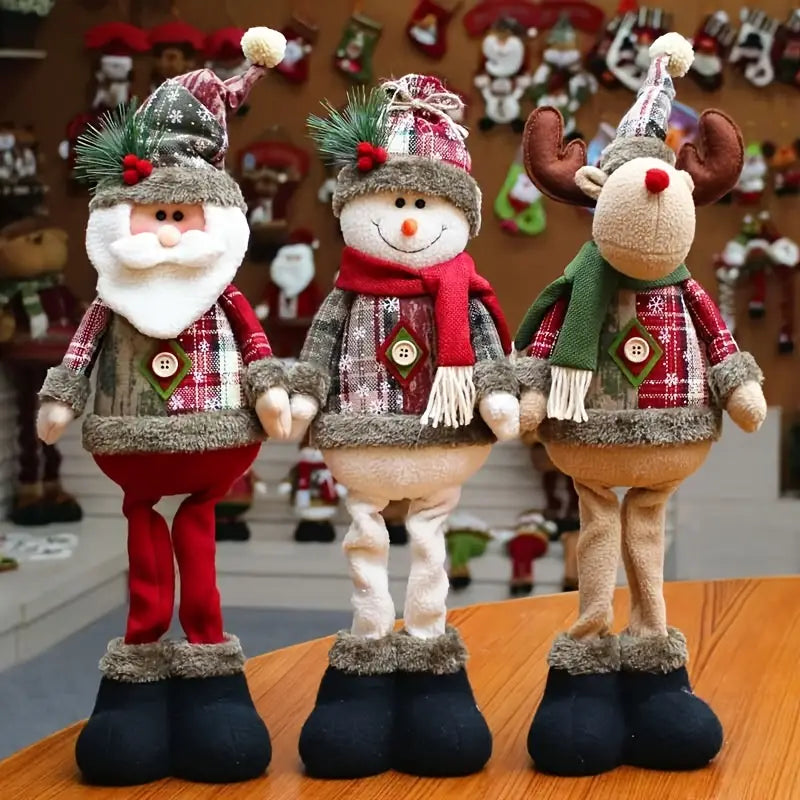 Enhance Your Festive Decor with 3pcs Christmas Dolls Tree Decor-1