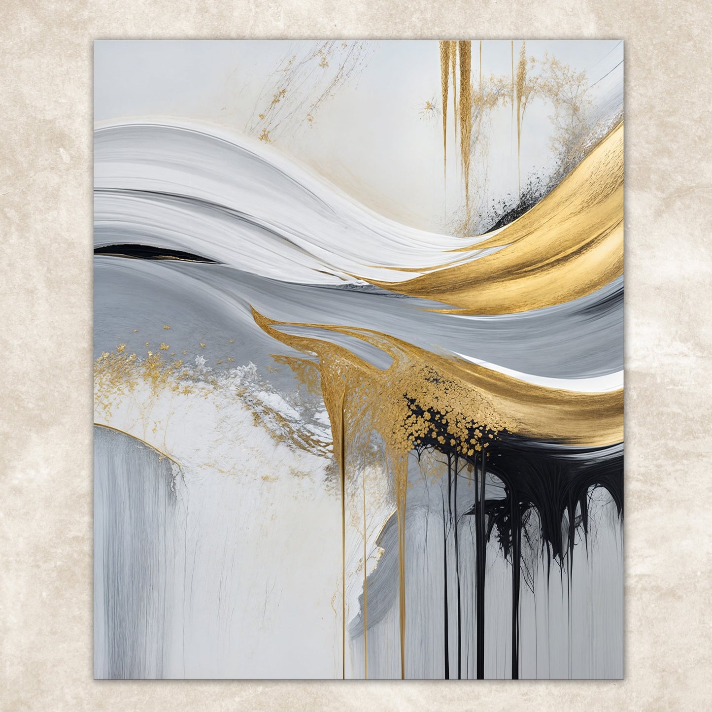 Canvas Print: "Gilded Flow"-2