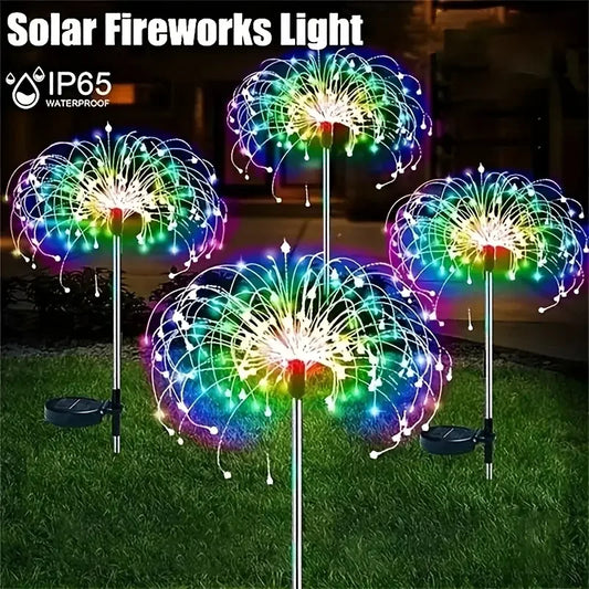 Solar Fireworks Lights Outdoor Decor-1