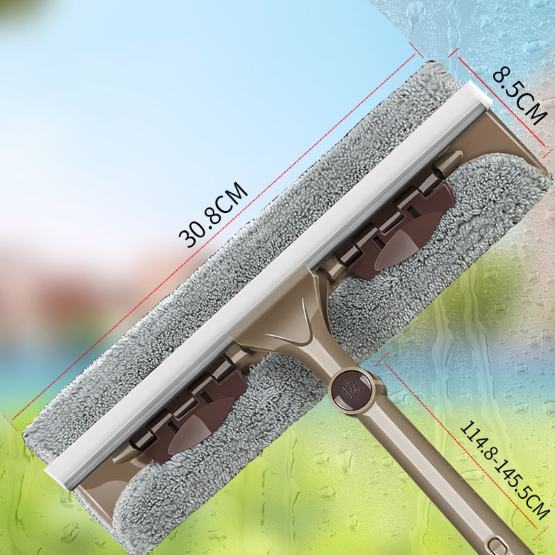 Cleaning Tool Double-sided Telescopic Rod Window Cleaner Mop-3