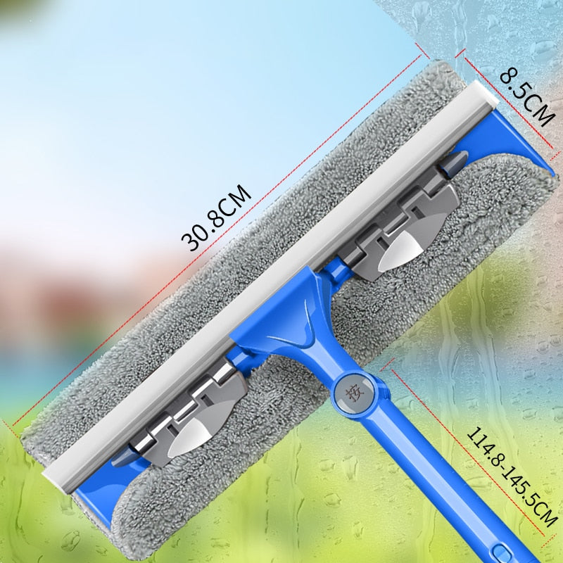 Cleaning Tool Double-sided Telescopic Rod Window Cleaner Mop-6