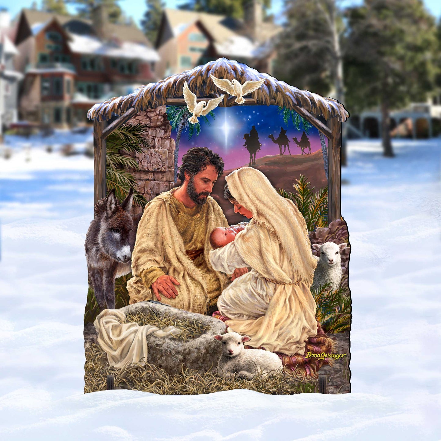 Jesus is Lord Outdoor Decor Yard Decor by D. Gelsinger - Nativity Holiday Decor - 8652813F-3