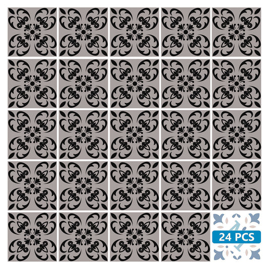 Gray and Black pattern dark Backsplash for background renovation Tiles Model - SB29-1