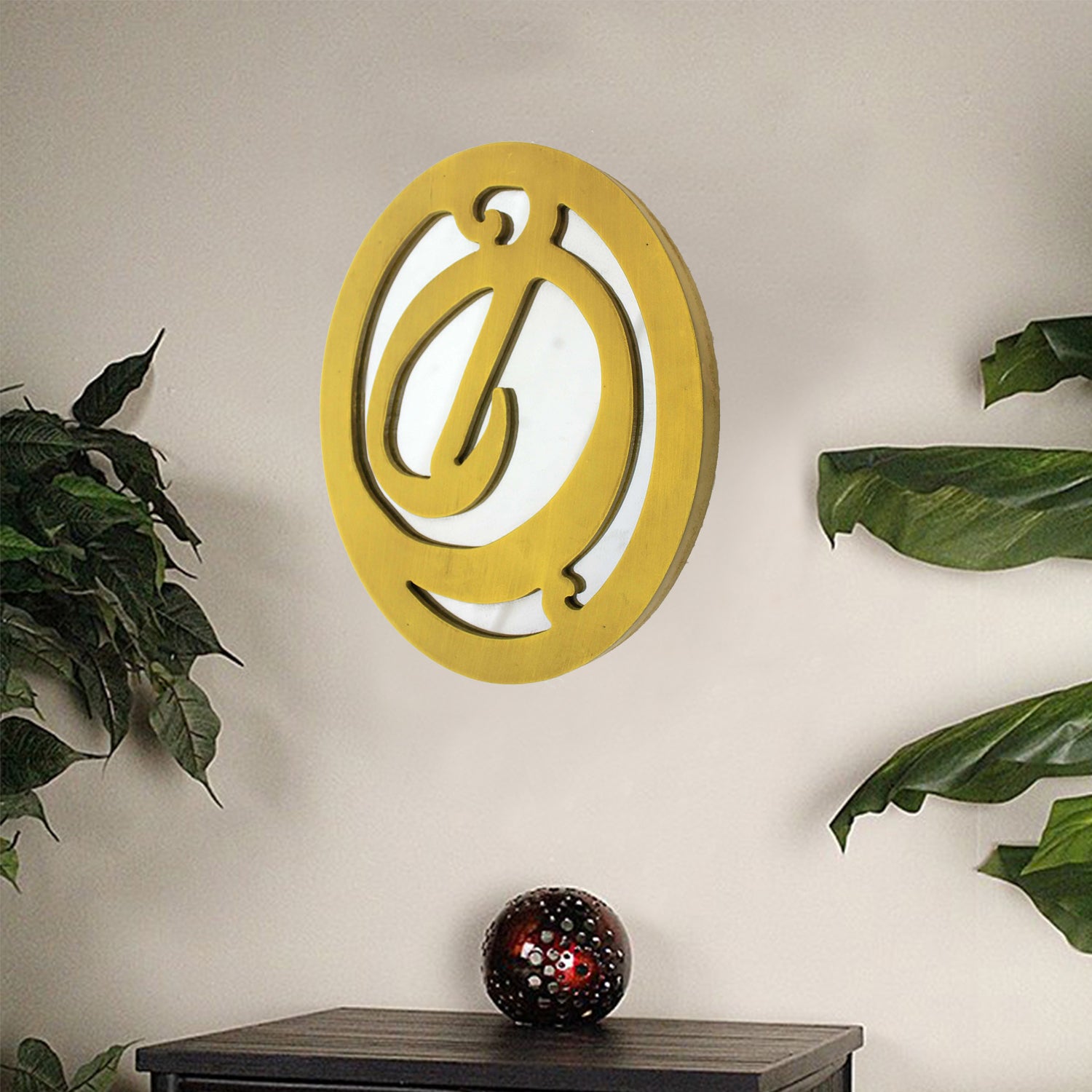 Yellow Wood Wall Decor-5