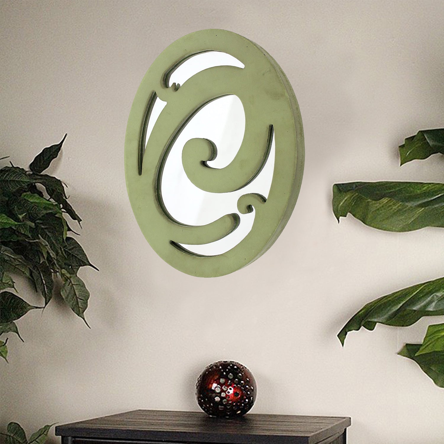 Green Wood Wall Decor-3