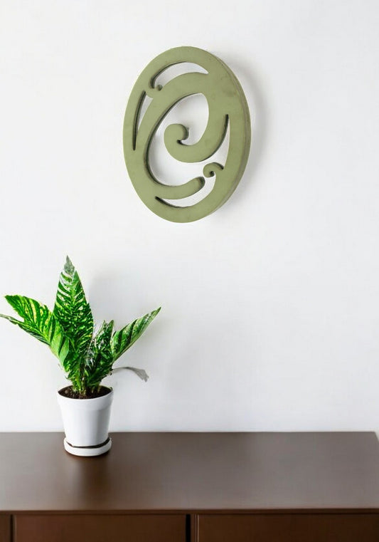 Green Wood Wall Decor-0