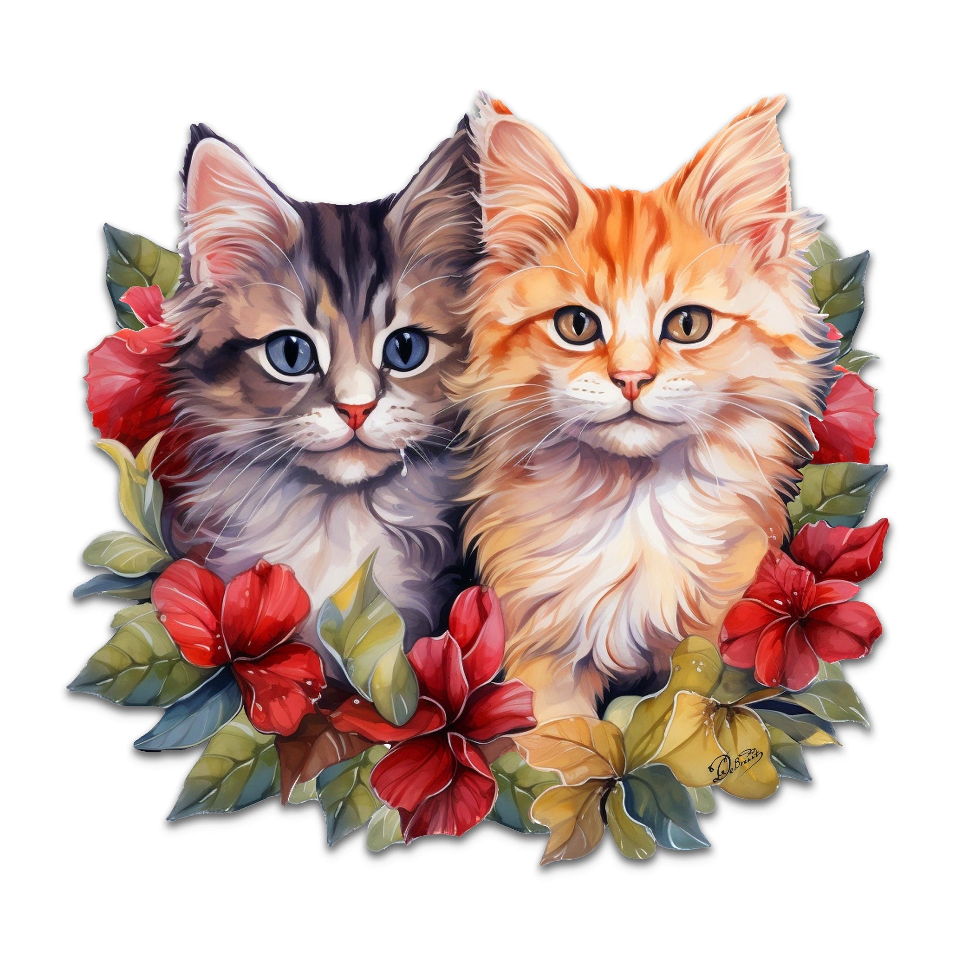 Cute Kittens Holiday Door Decor Wall Decor by G. Debrekht - Pets Decor - 8611091H-4