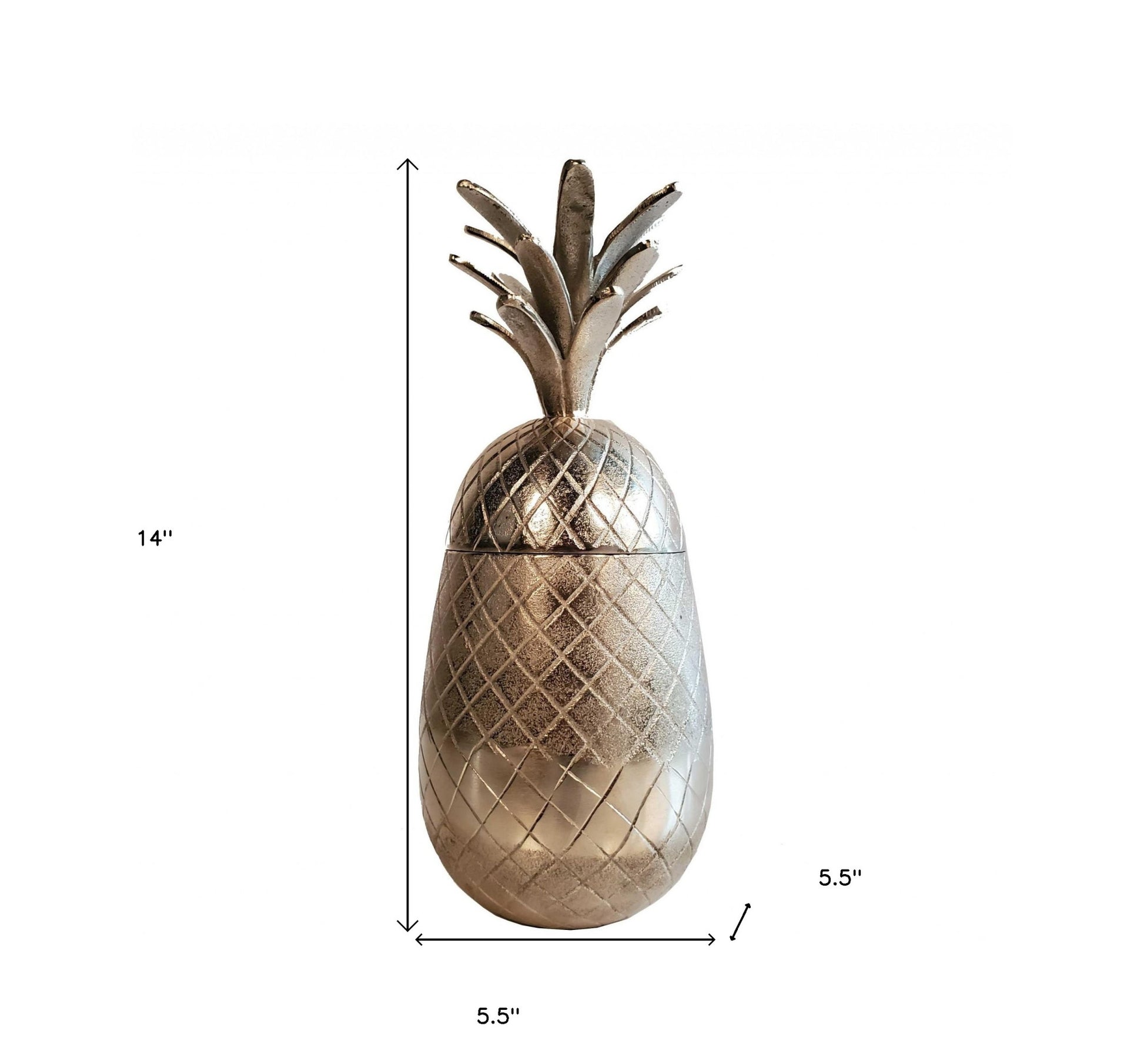 Pineapple Storage Aluminium Decor-4