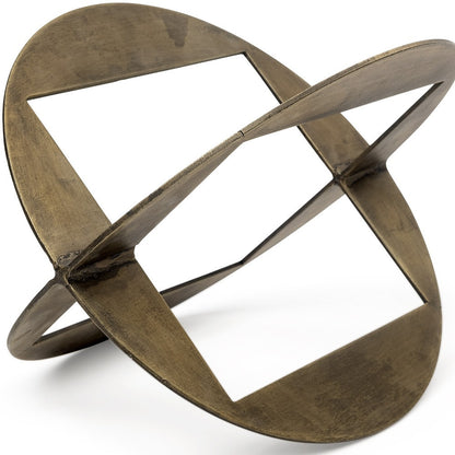 Gold Metal Geometric Decor Piece-7