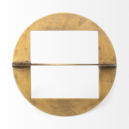 Gold Metal Geometric Decor Piece-4