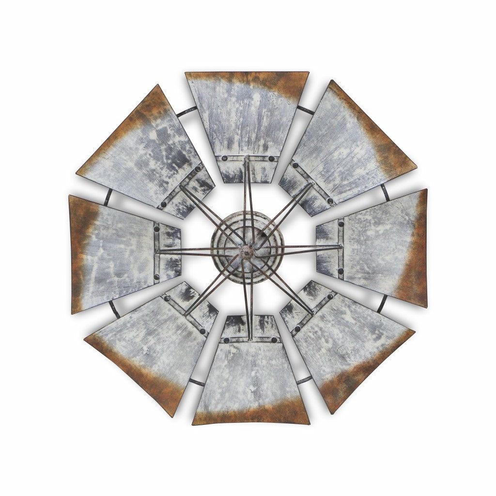 Metal Windmill Shaped Wall Decor-4